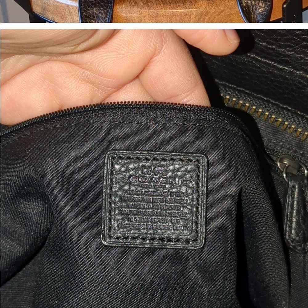 Like New RARE Coach Swagger 37 Satchel Ombré Rivets in black leather - Picture 11 of 14